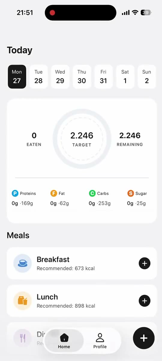 Calmood app screen